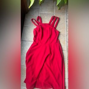 Red Formal Dress | Multi-Strap | Fit and Flare
